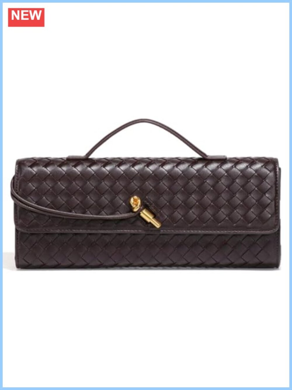 PU Leather Woven Evening Clutch Purses Women Crossbody Shoulder Hobo Handbag